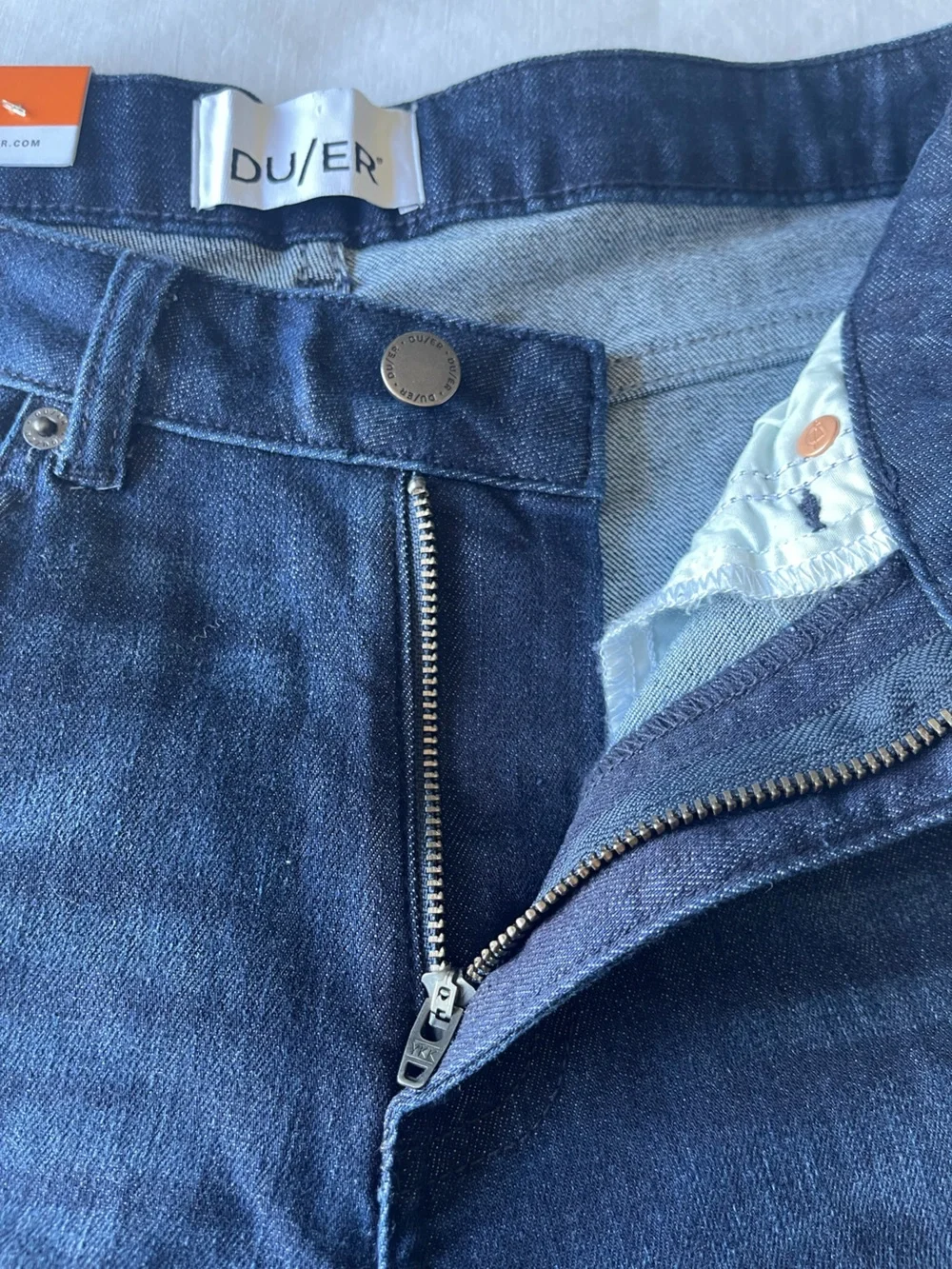 NWT DU/ER Women’s Performance Denim Slim Straight Nostalgia Tone Size W28 L32 - Picture 7 of 15